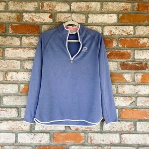 CLOVER Periwinkle Quarter Zip Golf Sweater